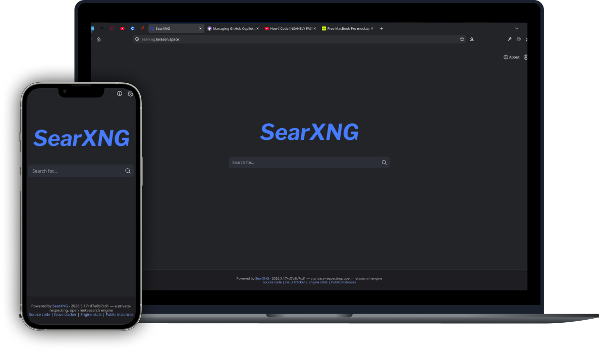 SearXNG Search Mockup